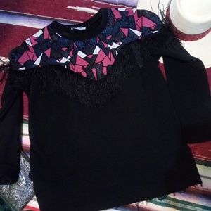 💥💥💥sold💥💥💥Zara Fringe sweatshirt